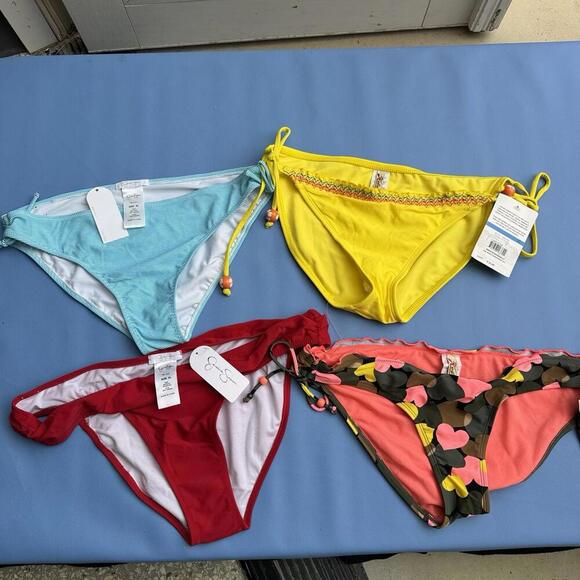 Lot Of 4 New  Swimsuit Bikini Bottoms Sz Girls Xl - Picture 1 of 9